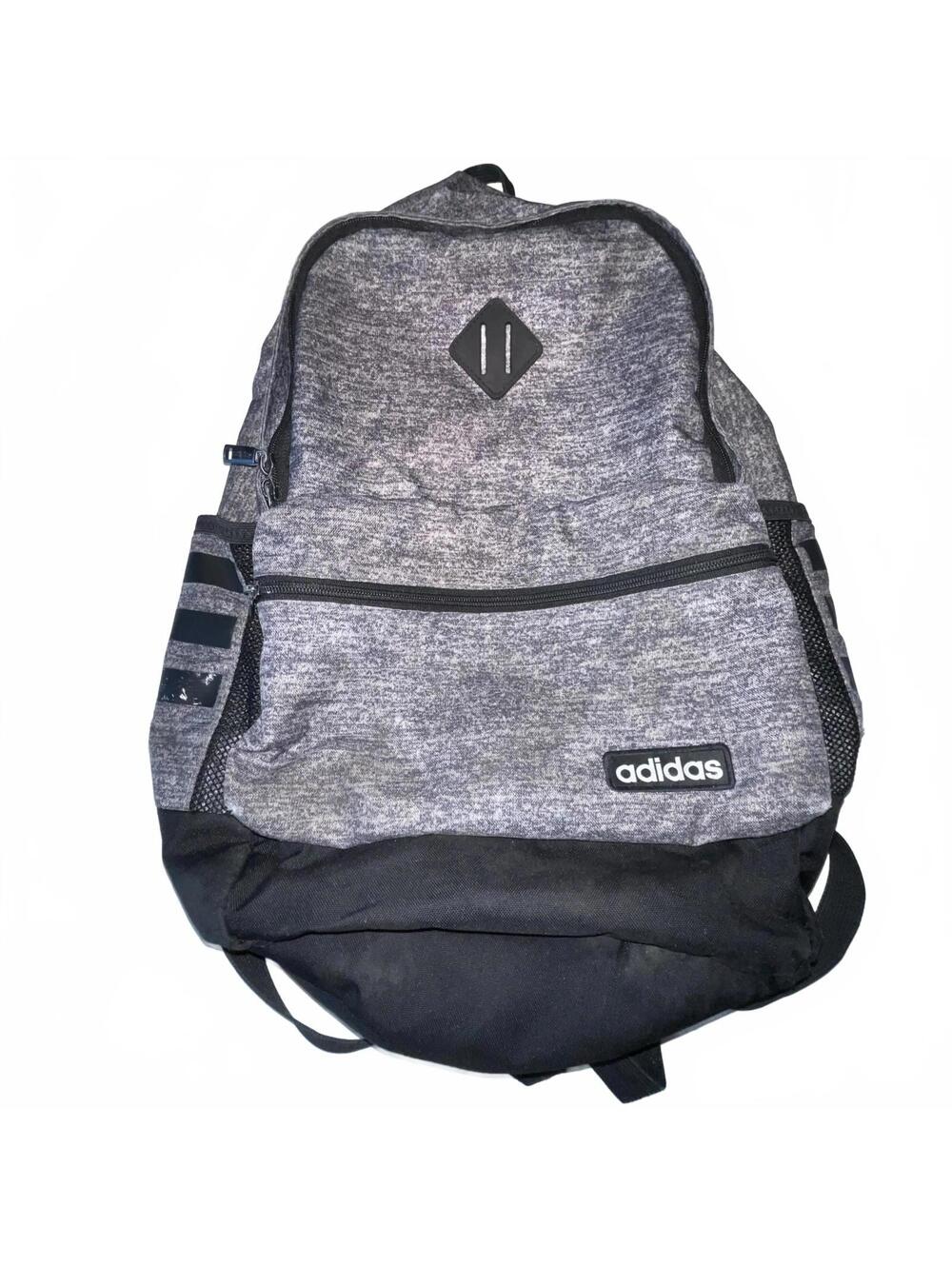 Adidas Core 17" Backpack Classic 3 Stripe Tech Friendly Gray & Black ($65)